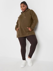 Yours Curve Brown Overhead Hoodie - Image 2 of 5