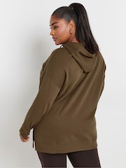Yours Curve Brown Overhead Hoodie - Image 3 of 5