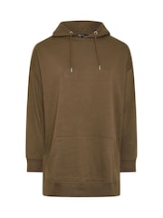 Yours Curve Brown Overhead Hoodie - Image 5 of 5