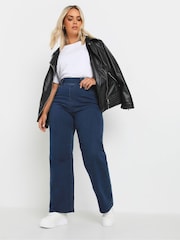 Yours Curve Blue Wide Leg Jeggings - Image 2 of 5