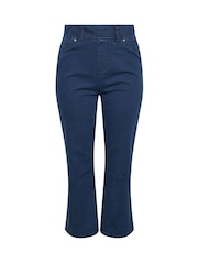 Yours Curve Blue Wide Leg Jeggings - Image 5 of 5