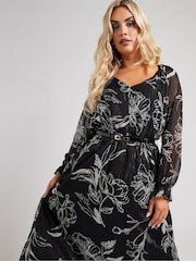 Rochie Yours Curve London cu curea din poliuretan - Imaginea 2 din 6