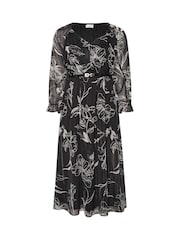 Rochie Yours Curve London cu curea din poliuretan - Imaginea 6 din 6