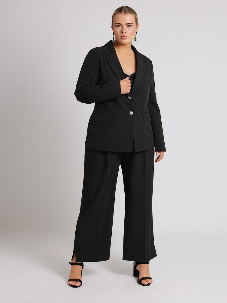 Yours Curve Black London Tailored Blazer - Image 2 of 5
