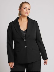 Yours Curve Black London Tailored Blazer - Image 4 of 5