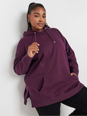 Yours Curve Red Overhead Hoodie - Image 1 of 5