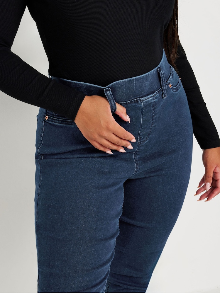 Blau - Yours Curve, ausgestellte Jeggings - Bild 4 von 4 Blau - Yours Curve, ausgestellte Jeggings - Bild 4 von 4