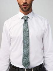 Green Slim Pattern Tie - Image 2 of 5