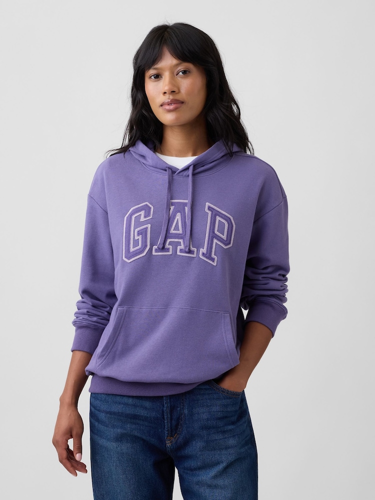Gap Purple Relaxed Logo Hoodie - Image 1 of 4 Gap Purple Relaxed Logo Hoodie - Image 1 of 4