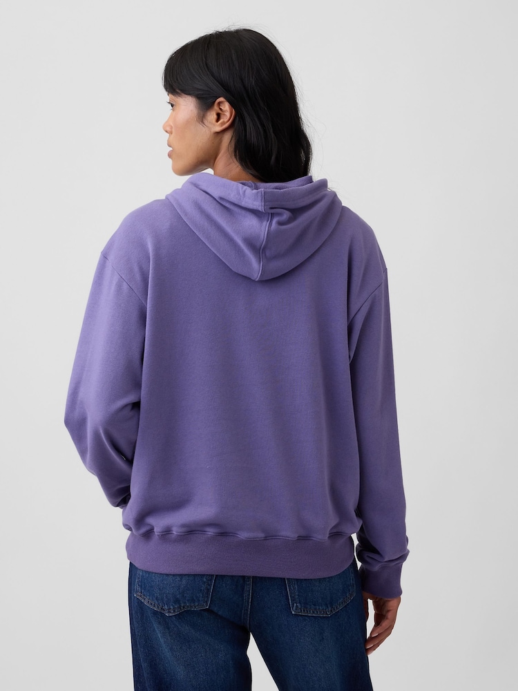 Gap Purple Relaxed Logo Hoodie - Image 2 of 4 Gap Purple Relaxed Logo Hoodie - Image 2 of 4