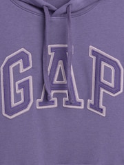 Gap Purple Relaxed Logo Hoodie - Image 4 of 4