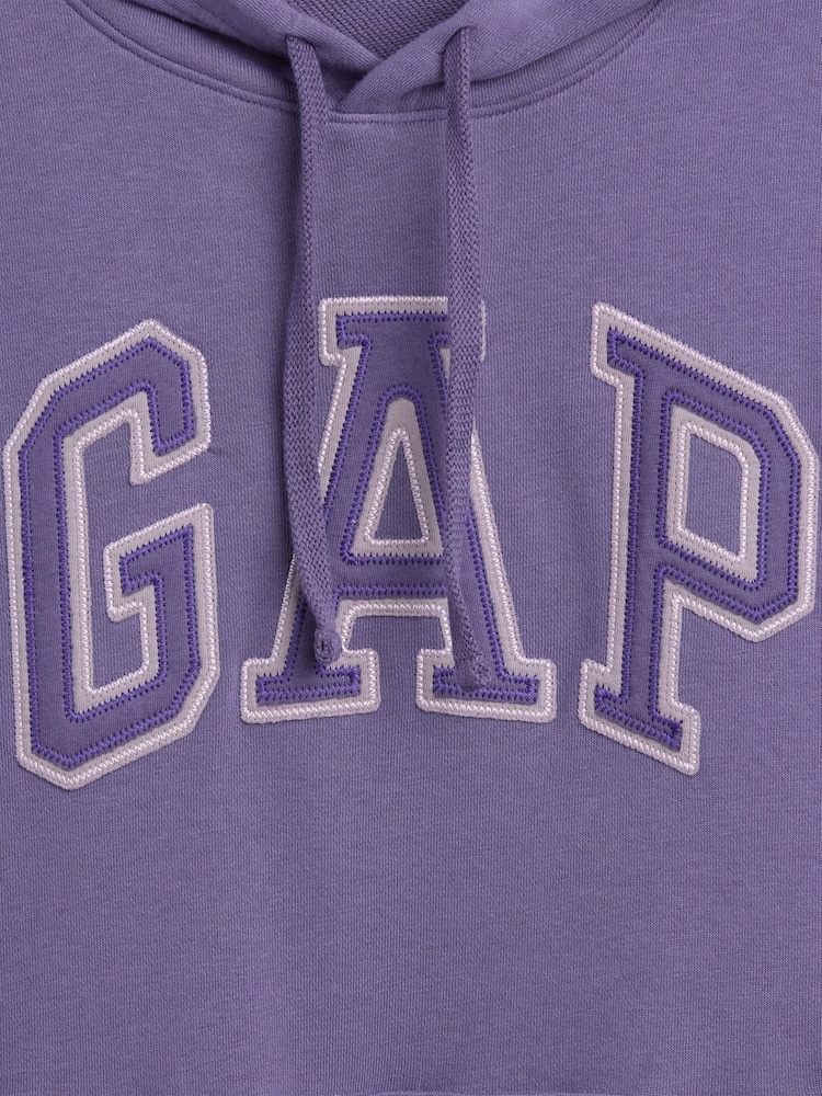 Gap Purple Relaxed Logo Hoodie - Image 4 of 4 Gap Purple Relaxed Logo Hoodie - Image 4 of 4