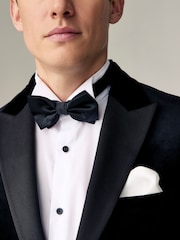 Black Bow Tie and Pocket Square Set - Image 1 of 4