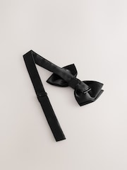 Black Bow Tie and Pocket Square Set - Image 3 of 4