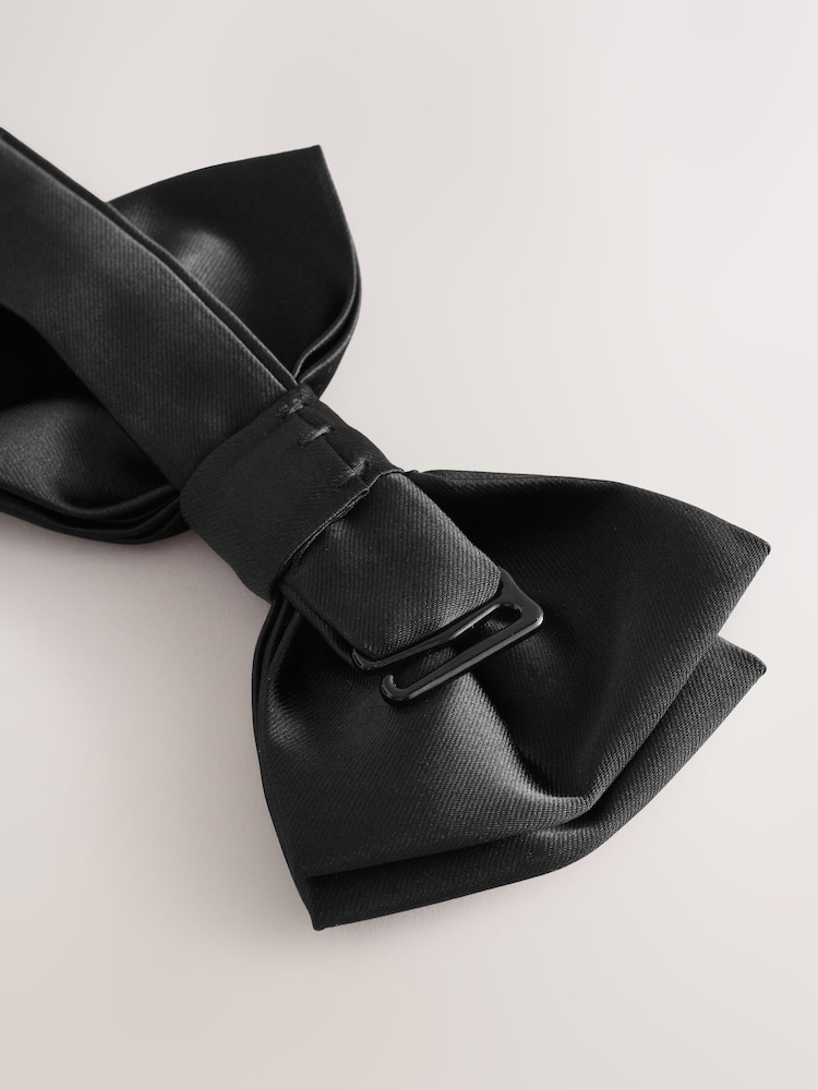 Black Bow Tie and Pocket Square Set - Image 4 of 4