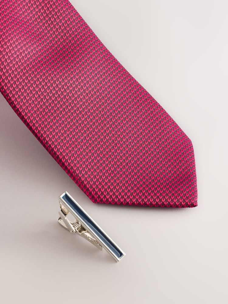 Red Tie and Pocket Square Set - Image 2 of 4