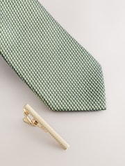 Green Tie and Pocket Square Set - Image 1 of 4