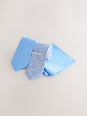 Azul - Ties With Tie Clip 2 Pack - Imagen 1 de 4