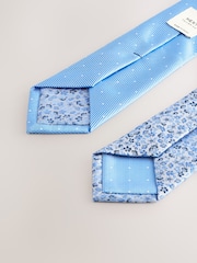 Azul - Ties With Tie Clip 2 Pack - Imagen 3 de 4