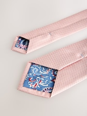 Pink/Blue Tie and Pocket Square Set - Image 3 of 4