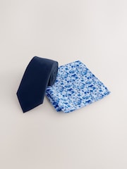 Navy Tie and Pocket Square Set - Image 2 of 5