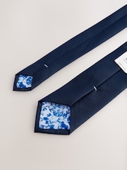 Navy Tie and Pocket Square Set - Image 2 of 4