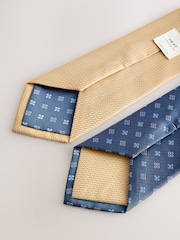 Geel/blauw - Textured Ties And Clips 2 Pack - Image 3 of 3