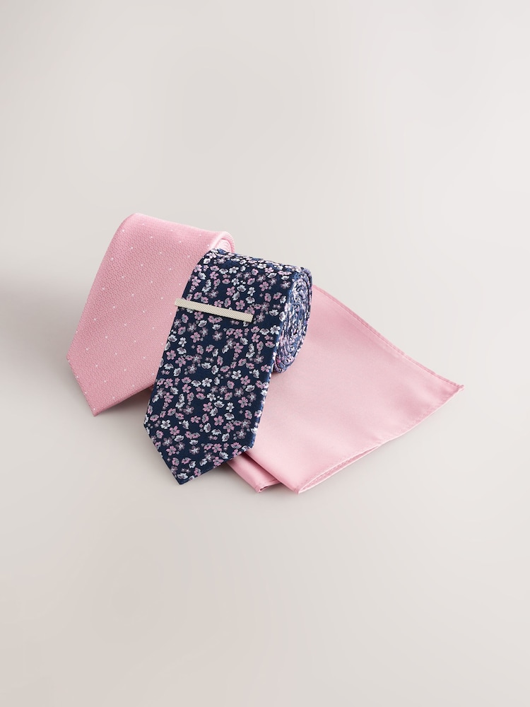 Multi Ties With Tie Clip 2 Pack - Image 1 of 1