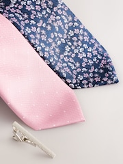 Multi Ties With Tie Clip 2 Pack - Image 2 of 4
