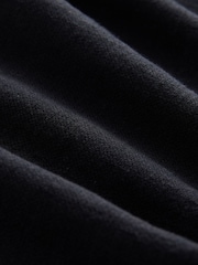 Black Elasticated Waist Textured Linen Blend Trousers - Image 2 of 5
