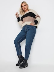 Yours Curve Blue Mom Jeans - Image 2 of 4