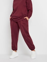 Yours Curve Red Cuffed Chocolate Joggers - Image 1 of 5