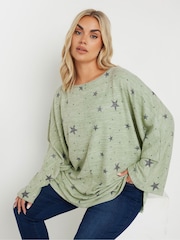 Cinza - Yours Curve Soft Touch Batwing Sleeve Jumper - Imagem 1 de 5