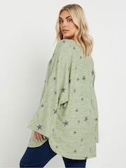 Cinza - Yours Curve Soft Touch Batwing Sleeve Jumper - Imagem 3 de 5
