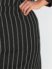 Yours Curve Black Pinstripe Textured Tube Skirt - Image 5 of 6