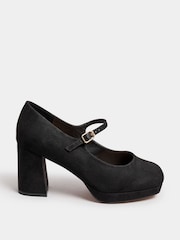 Yours Curve Black Extra-Wide Fit Mary Jane Platform Shoes - Image 2 of 5