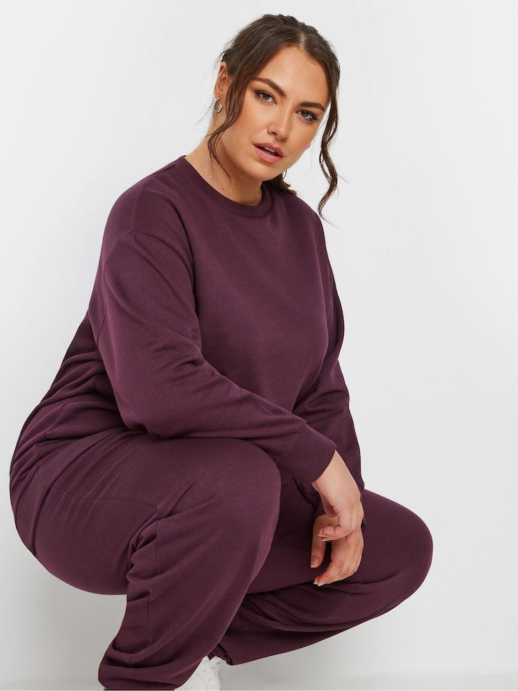 Yours Curve Red Crewneck Sweatshirt - Image 1 of 5