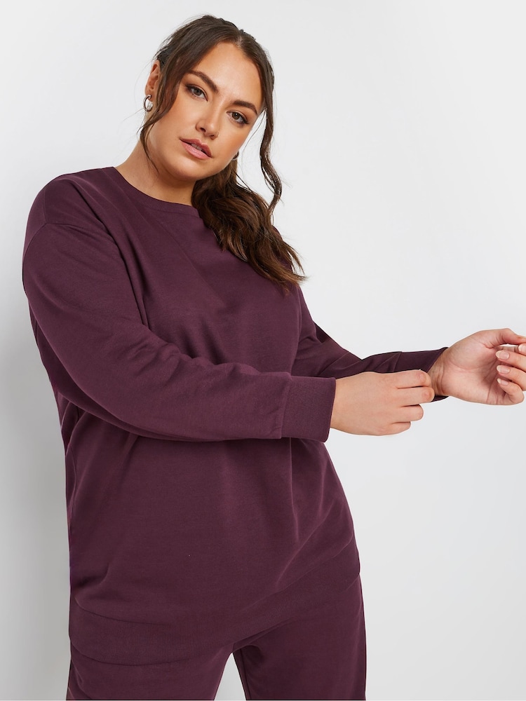 Yours Curve Red Crewneck Sweatshirt - Image 2 of 5