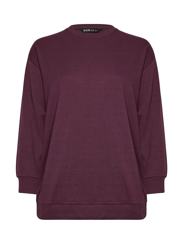 Yours Curve Red Crewneck Sweatshirt - Image 5 of 5