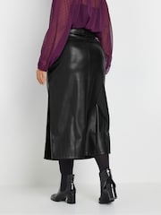 Yours Curve Black Side Slit Maxi Skirt - Image 3 of 5
