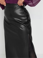 Yours Curve Black Side Slit Maxi Skirt - Image 4 of 5