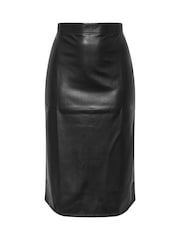 Yours Curve Black Side Slit Maxi Skirt - Image 5 of 5
