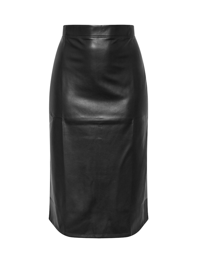 Yours Curve Black Side Slit Maxi Skirt - Image 5 of 5