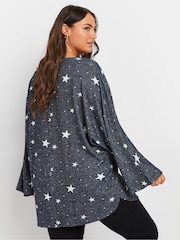 Azul - Yours Curve Soft Touch Batwing Sleeve Jumper - Imagem 3 de 5