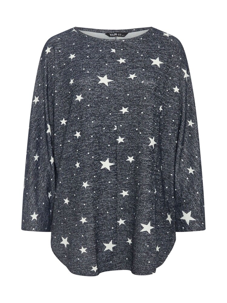 Yours Curve Blue Soft Touch Batwing Sleeve Jumper - Image 5 of 5 Yours Curve Blue Soft Touch Batwing Sleeve Jumper - Image 5 of 5