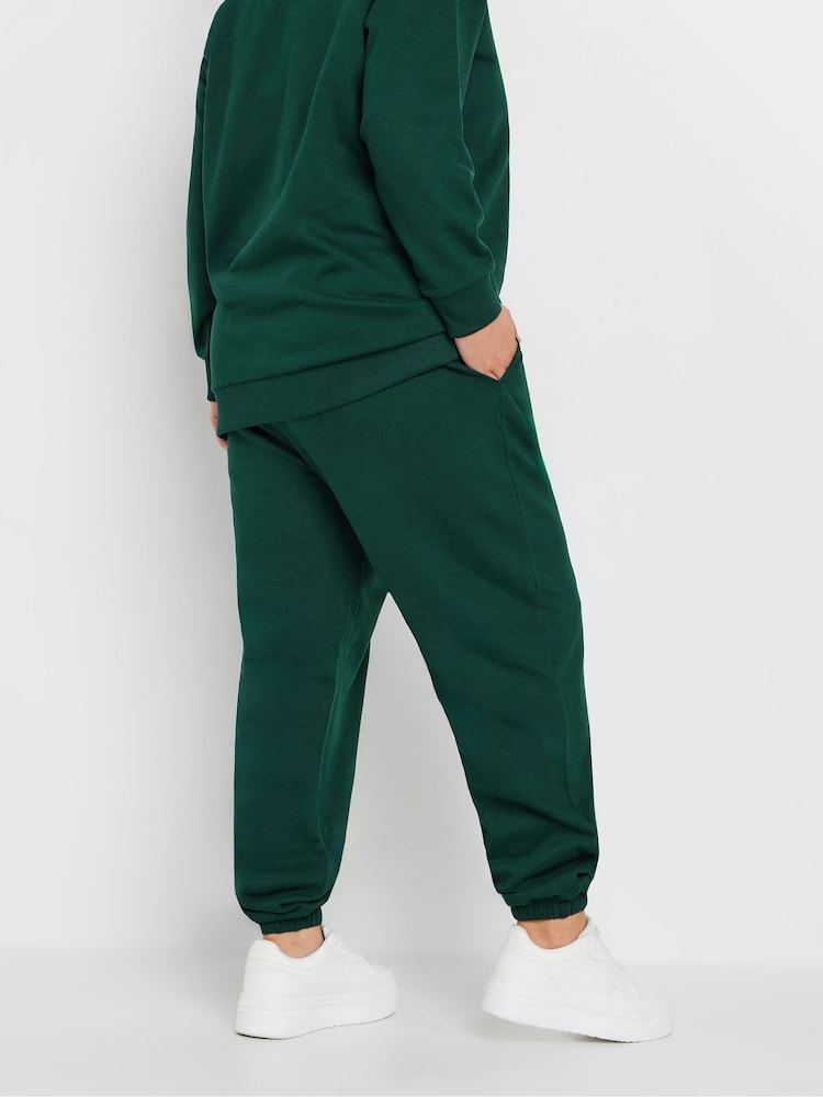 Yours Curve Green Cuffed Chocolate Joggers - Image 2 of 4 Yours Curve Green Cuffed Chocolate Joggers - Image 2 of 4