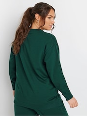 Yours Curve Green Crewneck Sweatshirt - Image 3 of 5