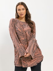 Oranžna - Yours Curve Soft Touch Batwing rokav pulover - Slika 1 iz 5