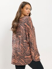 Oranžna - Yours Curve Soft Touch Batwing rokav pulover - Slika 2 iz 5