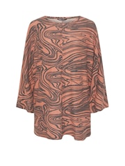 Oranžna - Yours Curve Soft Touch Batwing rokav pulover - Slika 5 iz 5
